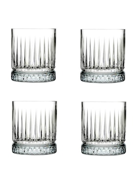 Set De Vasos Para Whisky Pasabahce De Vidrio Con 4 Piezas