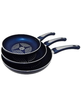 Set de sartenes Swiss Silver Cooks Master de aluminio 3 piezas