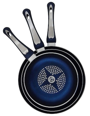 Set de sartenes Swiss Silver Cooks Master de aluminio 3 piezas