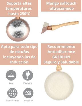 Set de sartenes Swiss Silver de aluminio 3 piezas