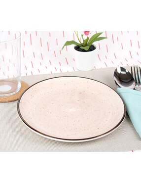 Plato postre Vencort de porcelana 6 piezas
