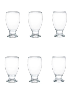 Set vasos Cristar de vidrio con 6 piezas