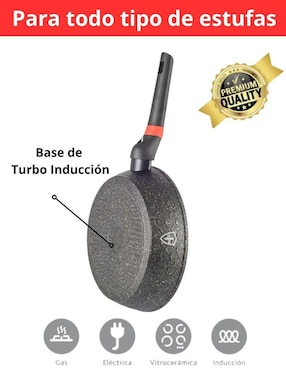 Set de sartenes Swiss Silver Marmol de aluminio 3 piezas
