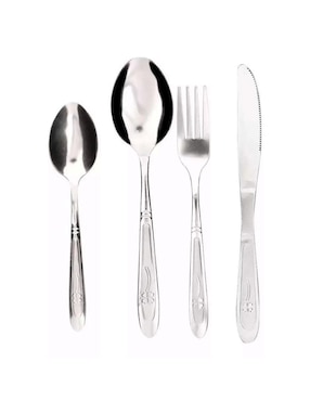 Set cubiertos Vencort de acero inoxidable 24 piezas
