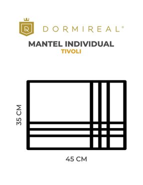Set mantel individual rectangular de poliéster Dormireal Tivoli