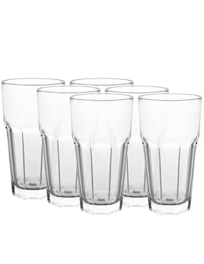 Vaso Para Cerveza Borgonovo London De Vidrio Con 6 Piezas