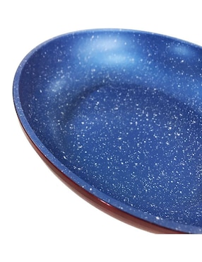 Set de sartenes Swiss Silver Silver Blue Red de aluminio 3 piezas