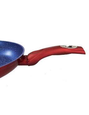 Set de sartenes Swiss Silver Silver Blue Red de aluminio 3 piezas