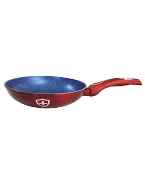 Set de sartenes Swiss Silver Silver Blue Red de aluminio 3 piezas