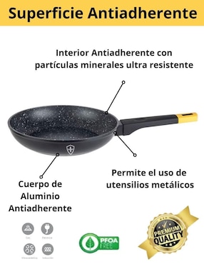 Set de sartenes Swiss Silver de aluminio esmaltado 3 piezas