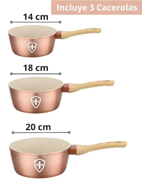 Set de cacerola Convencional Swiss Silver