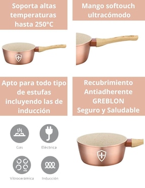 Set de cacerola Convencional Swiss Silver