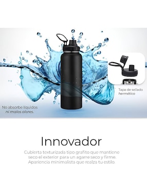 Termo Wünd de acero inoxidable con tapa rosca 940 ml