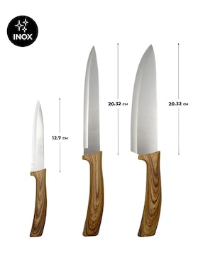 Set de cuchillos utilitario Queen Sense 3 piezas