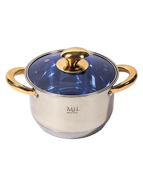 Batería de cocina Meraki Home Santorini de acero inoxidable antiadherente convencional 12 piezas