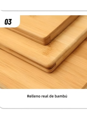 Set tabla para picar Wünd de bambú