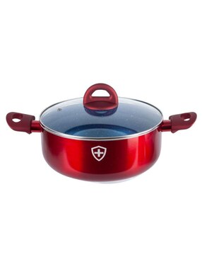 Batería de cocina Swiss Silver de aluminio esmaltado antiadherente minerales naturales 7 piezas