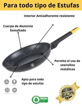 Batería de cocina Swiss Silver de aluminio antiadherente minerales naturales 10 piezas