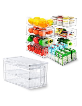 Set Organizador Para Refrigerador De Plástico 13 Piezas