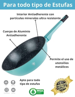Batería de cocina Swiss Silver de aluminio antiadherente minerales naturales 10 piezas
