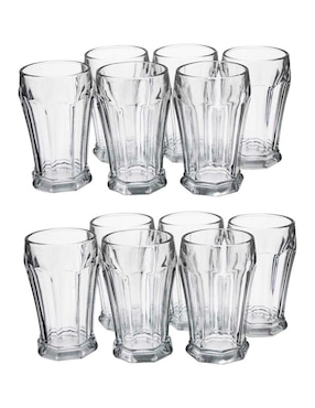 Set vasos Vencort de vidrio con 12 piezas