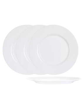 Set Plato Postre Luminarc Everyday De Vidrio 4 Piezas