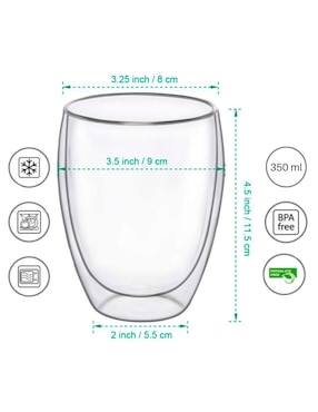 Set vasos Easyware Capucchino con 8 piezas