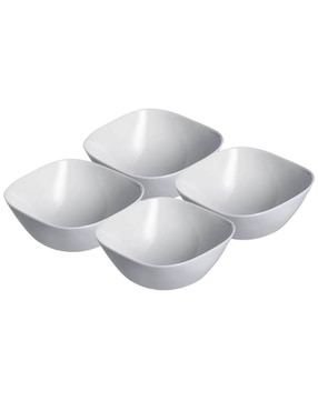 Set Plato Ensalada Luminarc Carine De Vidrio 4 Piezas