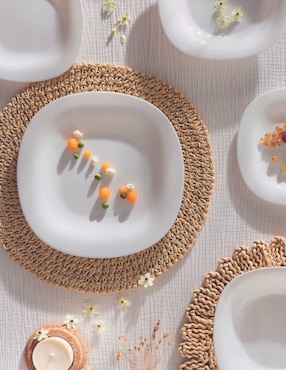 Plato postre Luminarc Carine de vidrio 4 piezas