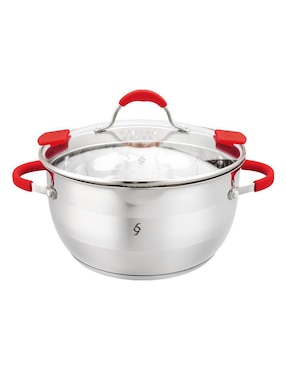 Batería de cocina Bogner de acero inoxidable antiadherente titanio 7 piezas