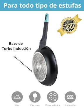 Set de sartenes Swiss Silver Greblon de aluminio 3 piezas