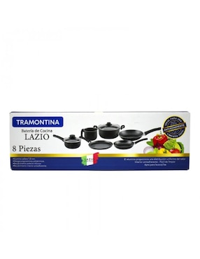 Batería de cocina Tramontina de aluminio antiadherente sin PFOA 8 piezas