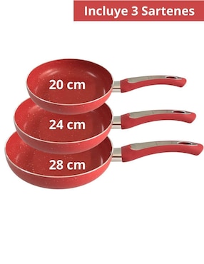 Set de sartenes Cooks Master de aluminio 3 piezas