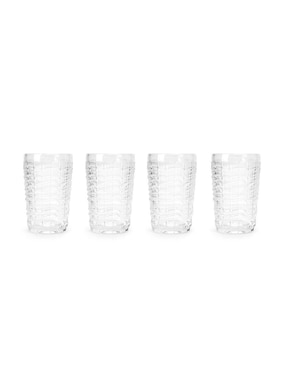 Set De Vasos Para Agua Crown Baccara De Vidrio Con 4 Piezas