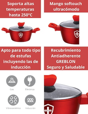 Set de cacerola Convencional Swiss Silver