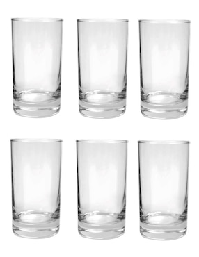 Set De Vaso Para Agua Cristar De Vidrio Con 6 Piezas