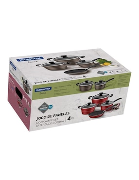 Batería de cocina Tramontina Sicilia de aluminio antiadherente convencional 7 piezas