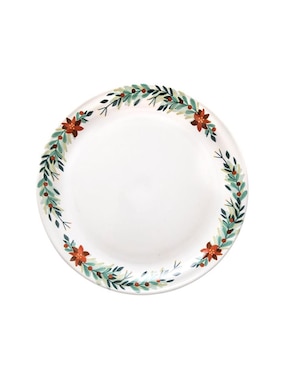 Vajilla cerrada Santa Anita Guirnalda Navideña de porcelana para 4 personas