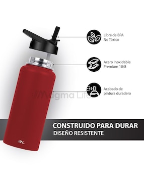 Termo Magma Life de acero inoxidable con tapa rosca 950 ml