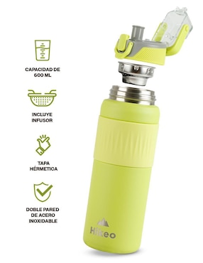 Termo Hikeo de acero inoxidable con tapa a presión 600 ml