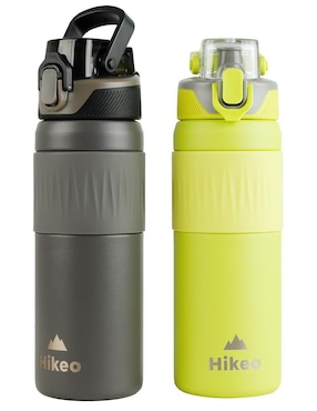 Termo Hikeo de acero inoxidable con tapa a presión 600 ml