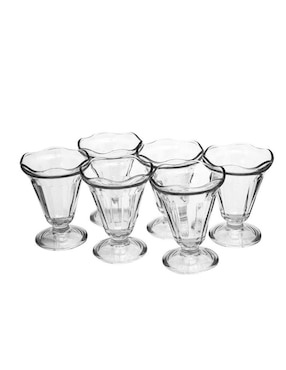 Set De Copas Para Malteada Vencort De Vidrio 6 Piezas