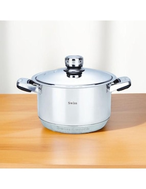 Batería de cocina Swiss Silver de acero inoxidable 16 piezas