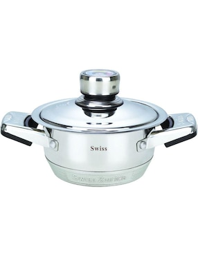 Batería de cocina Swiss Silver de acero inoxidable 16 piezas