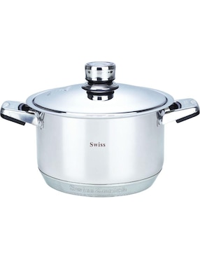 Batería de cocina Swiss Silver de acero inoxidable 16 piezas