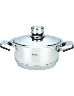 Batería de cocina Swiss Silver de acero inoxidable 16 piezas