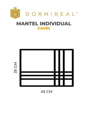 Set mantel individual rectangular de poliéster Dormireal Capri