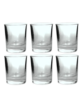 Set de tequileros Vencort de vidrio con 6 piezas