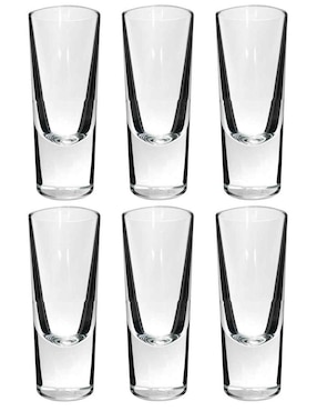 Set De Vasos Tequilero Vencort De Vidrio Con 6 Piezas