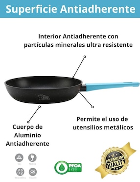 Set de sartenes Cooks Master Greblon de aluminio 3 piezas